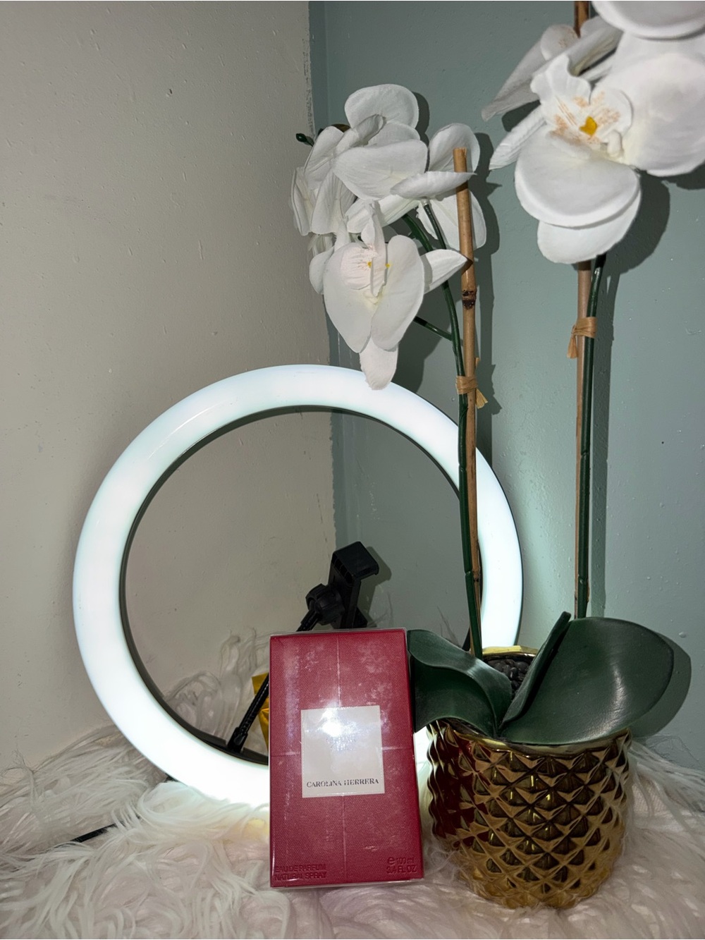 White LED Ring Light Wall Accent - Unbranded